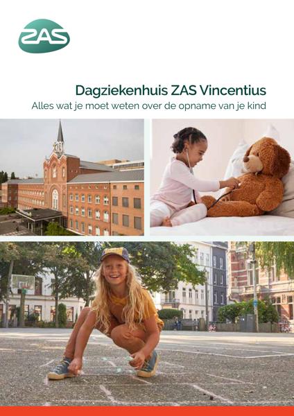 Cover page of the brochure Dagziekenhuis Pediatrie ZAS Vincentius