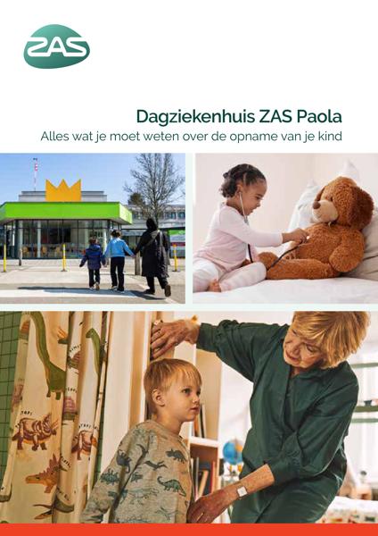 Cover page of the brochure Dagziekenhuis Pediatrie ZAS Paola