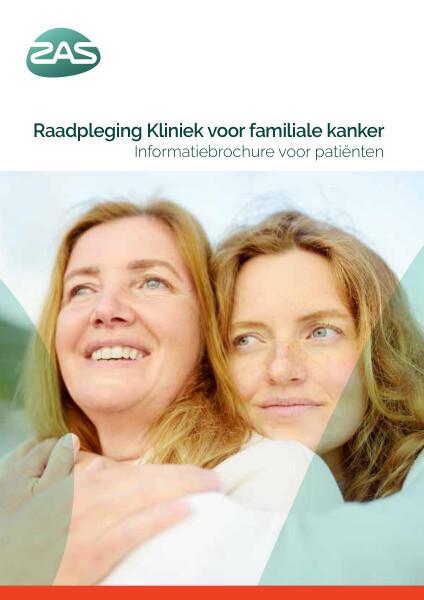 Cover page of the brochure Raadpleging Kliniek voor familiale kanker