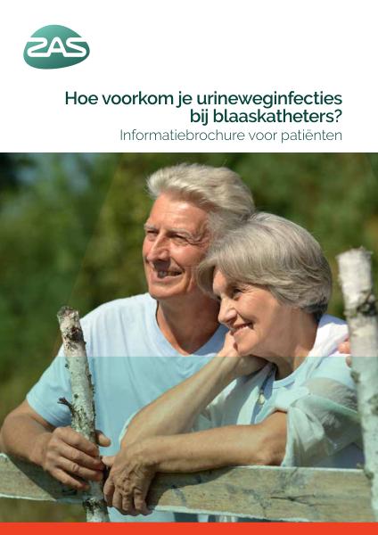 Cover page of the brochure Hoe voorkom je urineweginfecties bij blaaskatheters