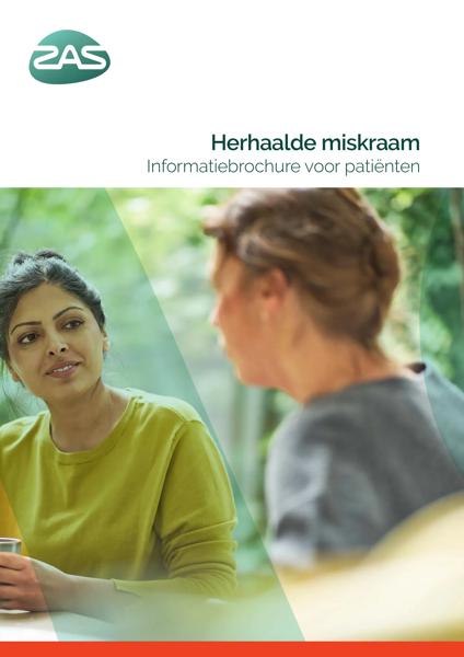 Cover page of the brochure Herhaalde miskraam