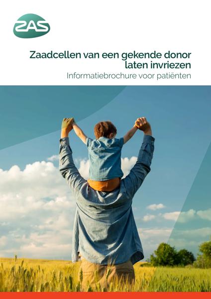 Cover page of the brochure Zaadcellen van een gekende donor laten invriezen
