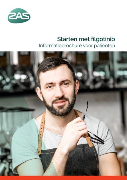 Cover page of the brochure Starten met filgotinib 