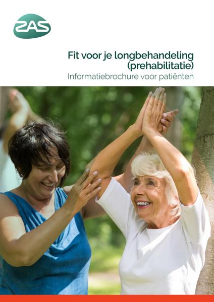 Cover page of the brochure Fit voor je longbehandeling (prehabilitatie)