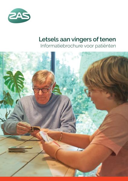 Cover page of the brochure Letsels aan vingers of tenen
