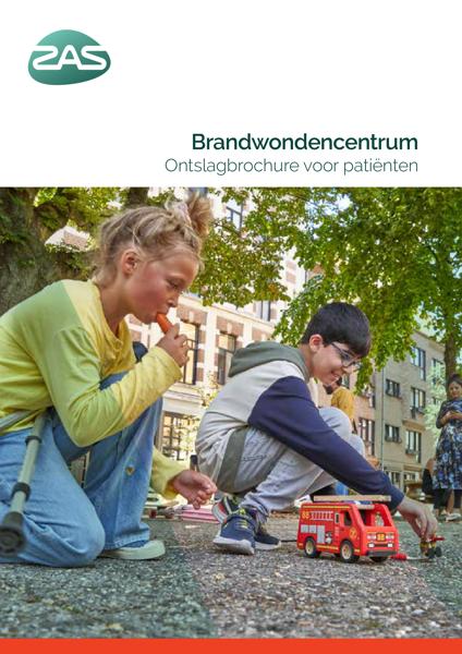 Cover page of the brochure Ontslagbrochure ZAS Brandwondencentrum