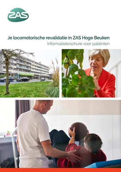 Cover page of the brochure Je locomotorische revalidatie in ZAS Hoge Beuken