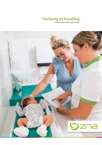 Cover page of the brochure Thuiszorg na bevalling