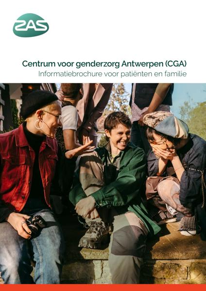 Cover page of the brochure Centrum voor Genderzorg Antwerpen (CGA)