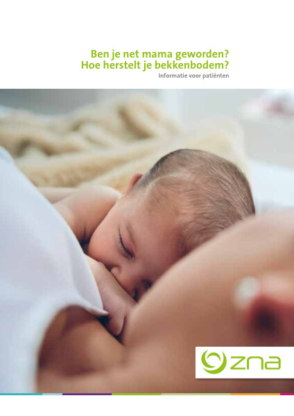 Cover page of the brochure Ben je net mama geworden? Hoe herstelt je bekkenbodem?