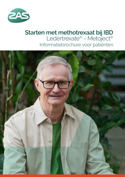 Cover page of the brochure Starten met methotrexaat bij IBD