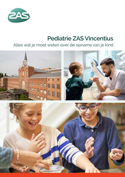 Cover page of the brochure Pediatrie ZAS Vincentius algemeen 
