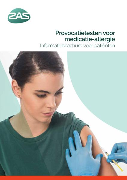 Cover page of the brochure Provocatietesten voor medicatie-allergie