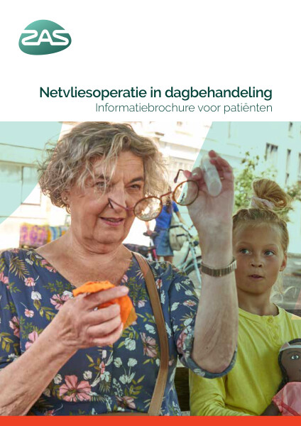 Cover page of the brochure Netvliesoperatie in dagbehandeling