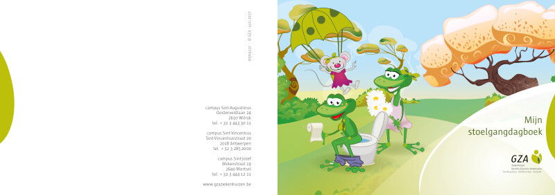 Cover page of the brochure Stoelgangdagboek voor kinderen GZA Ziekenhuizen