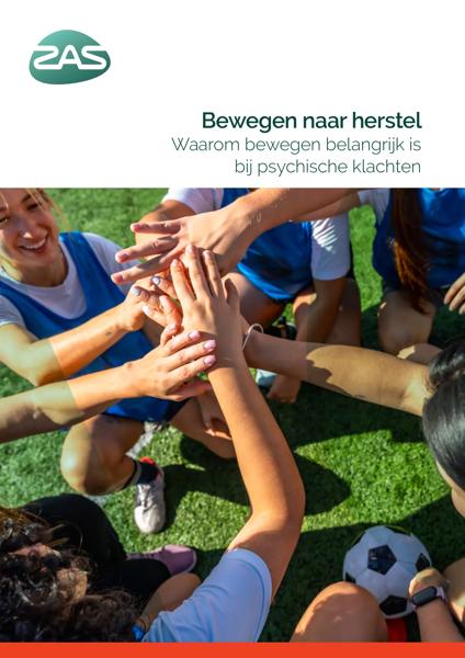 Cover page of the brochure Bewegen naar herstel
