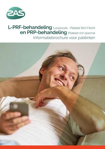 Cover page of the brochure L-PRF-behandeling en PRP-behandeling