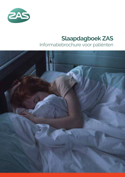 Cover page of the brochure Slaapdagboek ZAS