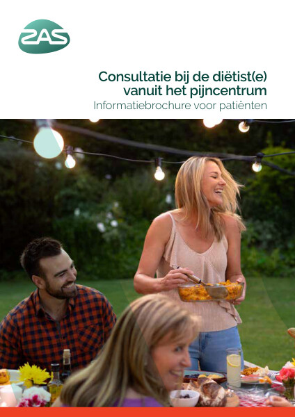 Cover page of the brochure Consultatie bij de diëtist(e) vanuit het Pijncentrum