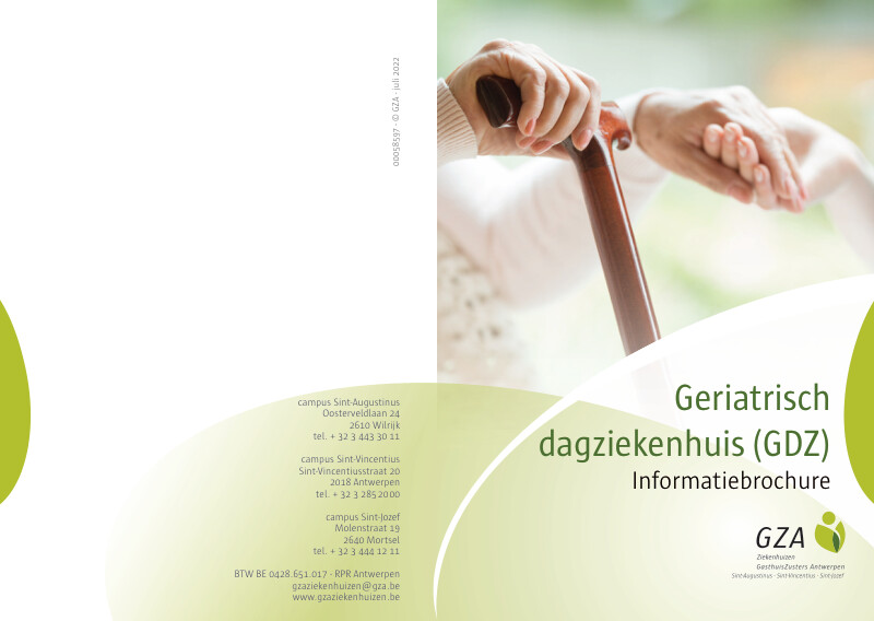 Cover page of the brochure Geriatrisch dagziekenhuis (GDZ)