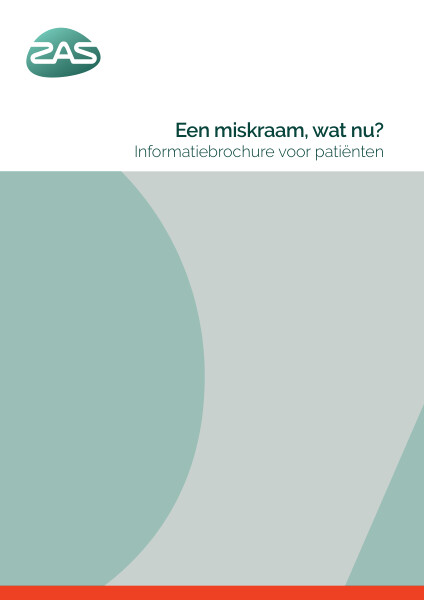 Cover page of the brochure Een miskraam, wat nu?