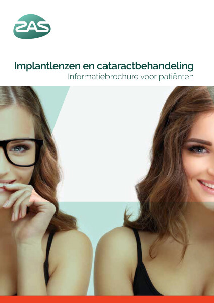 Cover page of the brochure Implantlenzen en cataractbehandeling