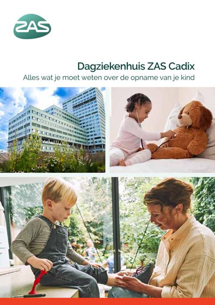 Cover page of the brochure Dagziekenhuis Pediatrie ZAS Cadix