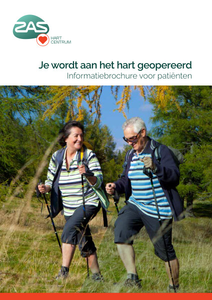 Cover page of the brochure Je wordt aan het hart geopereerd