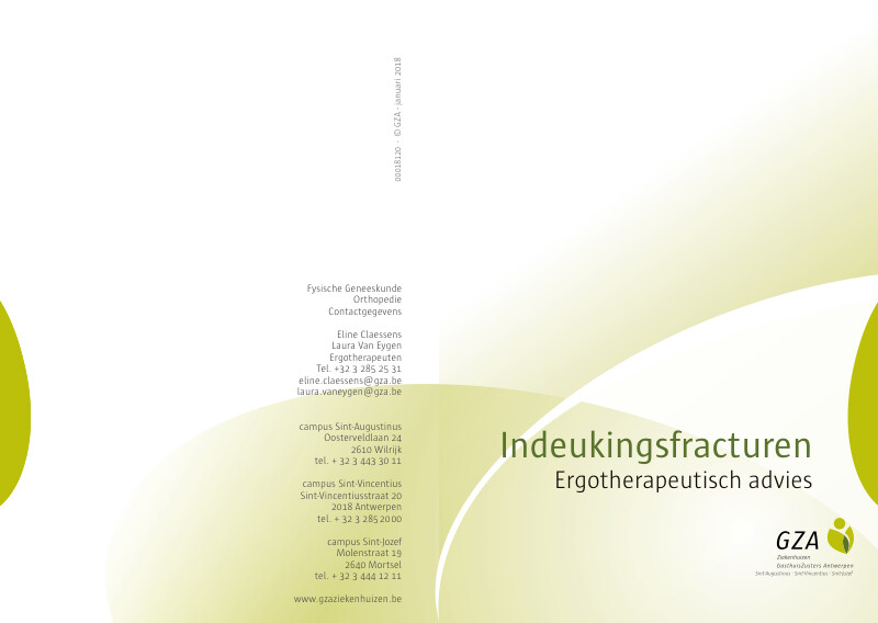 Cover page of the brochure Indeukingsfracturen