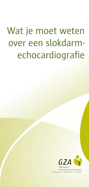 Cover page of the brochure Wat moet je weten over een slokdarm-echocardiografie