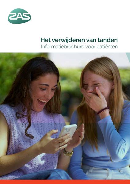 Cover page of the brochure Het verwijderen van tanden