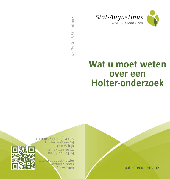 Cover page of the brochure Wat moet je weten over een Holter-onderzoek