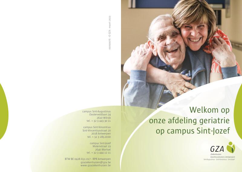 Cover page of the brochure Welkom op onze afdeling geriatrie op campus Sint-Jozef
