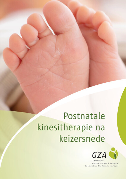 Cover page of the brochure Postnatale kinesitherapie na keizersnede