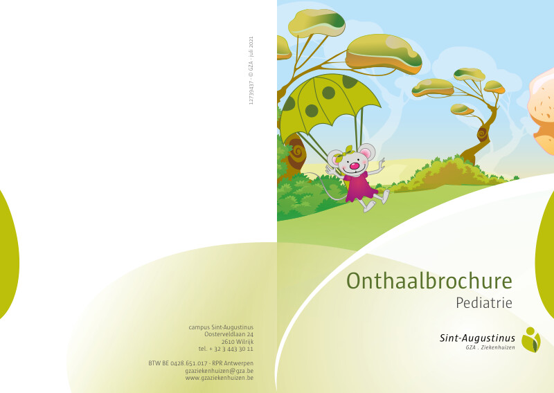 Cover page of the brochure Onthaalbrochure pediatrie - Campus Sint-Augustinus