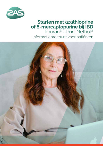 Cover page of the brochure Starten met azathioprine of 6-mercatopurine bij IBD