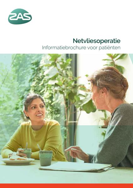 Cover page of the brochure Netvliesoperatie