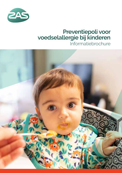 Cover page of the brochure Preventiepoli voor voedselallergie bij kinderen