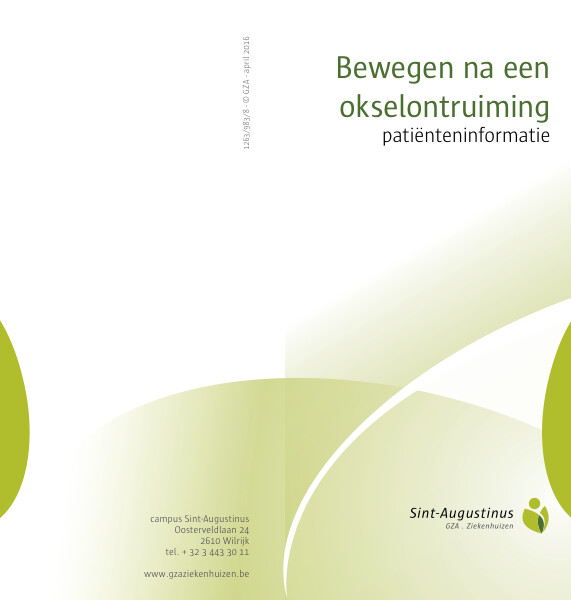 Cover page of the brochure Bewegen na okselruiming