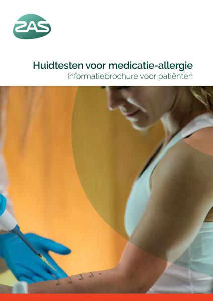 Cover page of the brochure Huidtesten voor medicatie-allergie