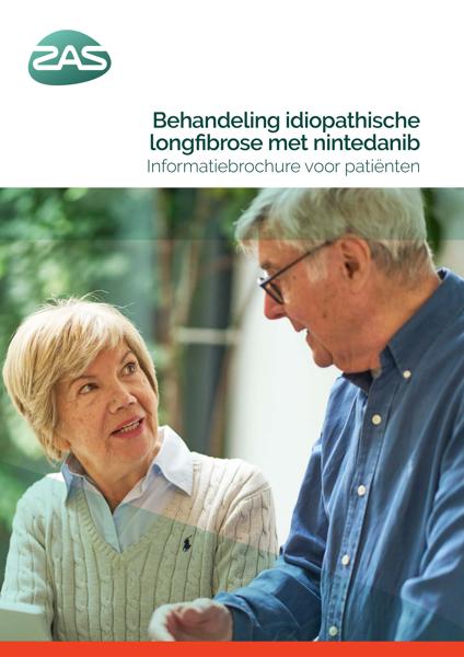Cover page of the brochure Behandeling idiopathische longfibrose met nintedanib