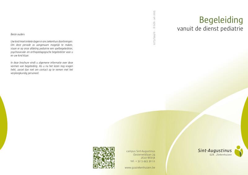 Cover page of the brochure Begeleiding vanuit de dienst Pediatrie