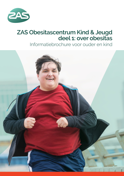 Cover page of the brochure Obesitascentrum Kind & Jeugd: Oudergids deel 1: over obesitas