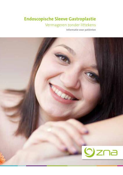 Cover page of the brochure Endoscopische sleeve gastroplastie