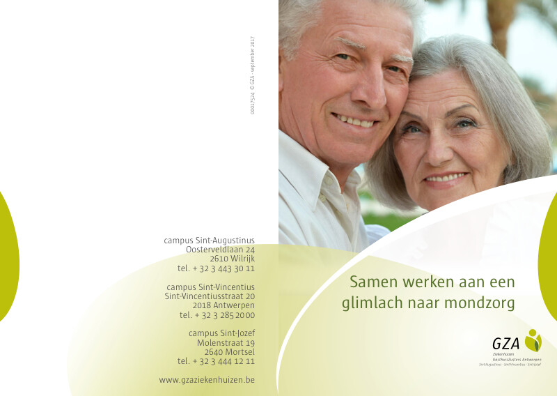 Cover page of the brochure Samenwerken aan een glimlach naar mondzorg