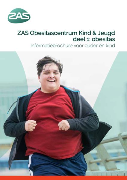 Cover page of the brochure ZAS Obesitascentrum Kind & Jeugd - deel 1: obesitas
