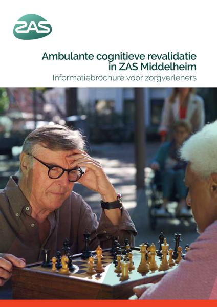 Cover page of the brochure Ambulante cognitieve revalidatie bij niet-aangeboren hersenletsel (NAH) in ZAS Middelheim