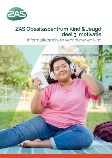 Cover page of the brochure ZAS Obesitascentrum Kind & Jeugd - deel 3: motivatie