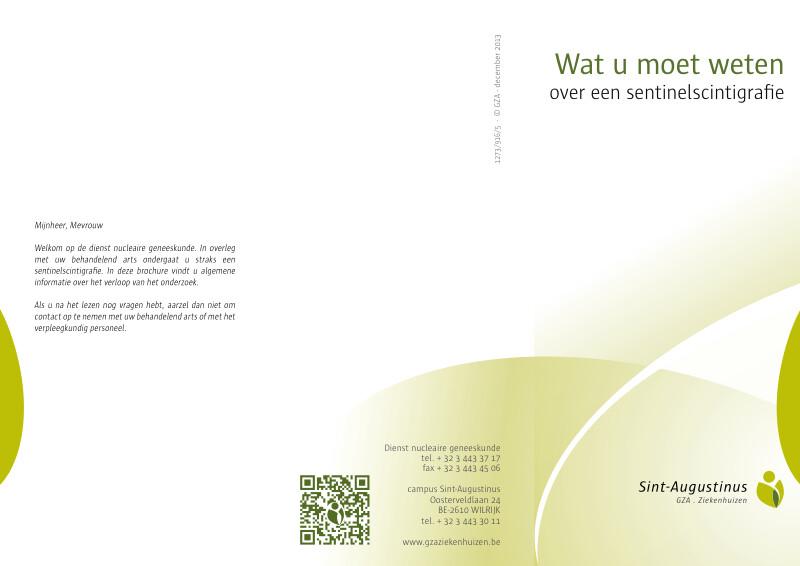 Cover page of the brochure Wat moet je weten over een sentinelscintigrafie?