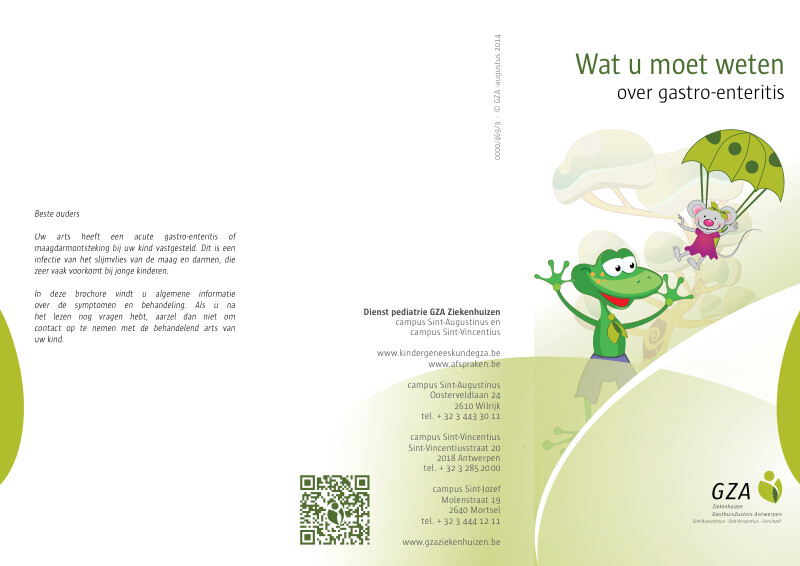 Cover page of the brochure Wat moet je weten over gastro-enteritis bij kinderen